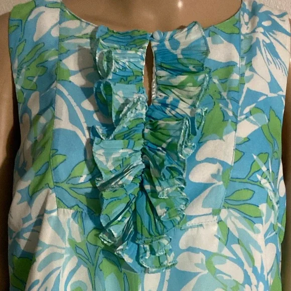 Lilly Pulitzer Tropical floral print shirt, size 6 Excellent Condition - Picture 3 of 6